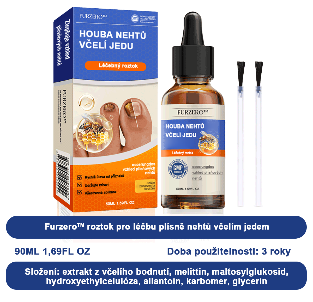 🐝🐝Furzero™ Včelí jed na plíseň nehtů: kompletní řešení plísně nehtů 🌟👣👣